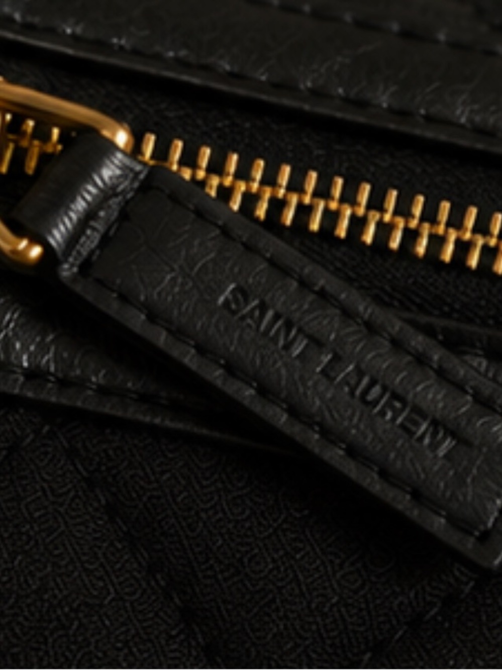 Saint Laurent Black Quilted Leather Tote with Gold Hardware - Picture 8 of 10